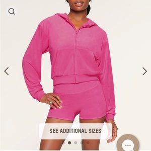 Skims Hot Pink Zip Up